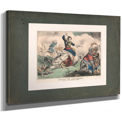 Death of Tecumseh Battle of the Thames Oct 18 1813 1846 — Stretched Canvas Print | Bella Frye