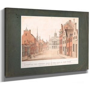 a View of the Federal Hall of the City of New York as Appeared in the Year 17 — Stretched Canvas Print | Bella Frye