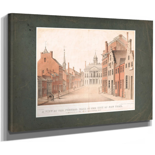 a View of the Federal Hall of the City of New York as Appeared in the Year 17 — Stretched Canvas Print | Bella Frye
