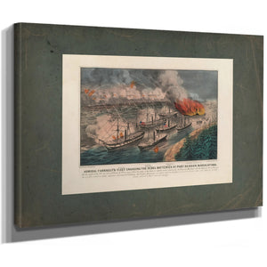 Admiral Farraguts Fleet Engaging the Rebel Batteries at Port Hudson March 14t