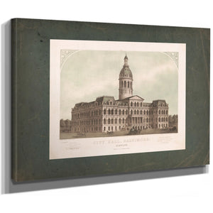 City Hall Baltimore Maryland 1871 — Stretched Canvas Print | Bella Frye
