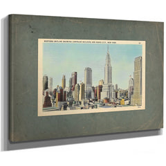 Steel Cathedral Dreams Manhattans Art Deco Ascension — Stretched Canvas Print | Bella Frye