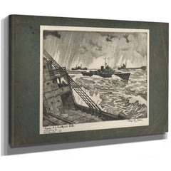Convoy Us Coastguard Cutter 19th Century — Stretched Canvas Print | Bella Frye