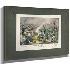 Battle of Buena Vista Fought Feby 23rd 1847 in Which the American Army Under — Stretched Canvas Print | Bella Frye