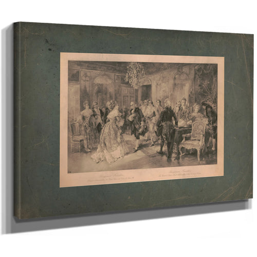 Benjamin Franklin the United States First Ambassador at the Court of France — Stretched Canvas Print | Bella Frye