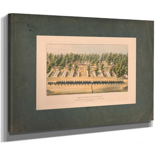 Camp Belger Baltimore Md 37th Regiment Nys National Guard Col Charles Roome — Stretched Canvas Print | Bella Frye