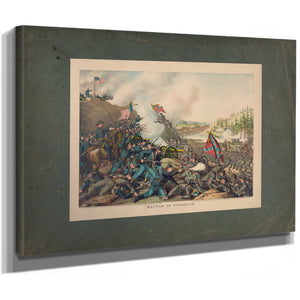 Battle of Franklin November 3 1864 Union Gen Schofield Conf Gen Hood 1891 — Stretched Canvas Print | Bella Frye