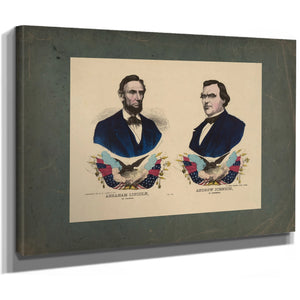 Abraham Lincoln of Illinois Andrew Johnson of Tennessee 1864 — Stretched Canvas Print | Bella Frye