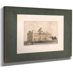 Capitol at Washington 19th Century — Stretched Canvas Print | Bella Frye
