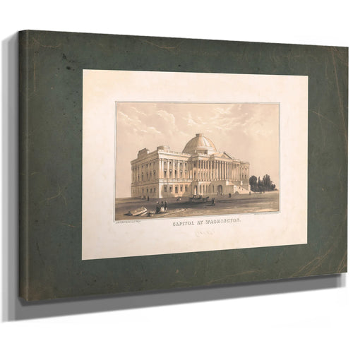 Capitol at Washington 19th Century — Stretched Canvas Print | Bella Frye