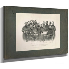Grant and His Generals Distinguished Commanders in the Campaign Against Rich — Stretched Canvas Print | Bella Frye