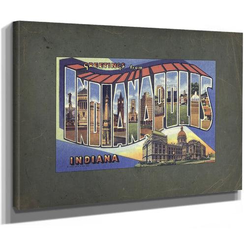 Indiana Indianapolis — Stretched Canvas Print | Bella Frye