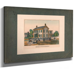Abraham Lincolns Residence 19th Century — Stretched Canvas Print | Bella Frye
