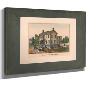 Abraham Lincolns Residence 19th Century — Stretched Canvas Print | Bella Frye