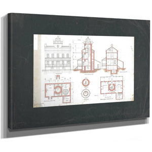 The Keepers Blueprint Blackistone Island Light Station — Stretched Canvas Print | Bella Frye