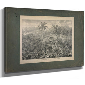 Battle of La Quasina Near Santiago De Cuba 19th Century — Stretched Canvas Print | Bella Frye