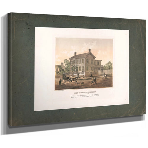 Home of Abraham Lincoln Springfield Ills 186 1865 187 — Stretched Canvas Print | Bella Frye