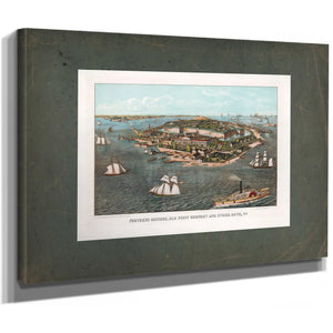 Fortress Monroe Old Point Comfort and Hygeia Hotel Va 1861 — Stretched Canvas Print | Bella Frye