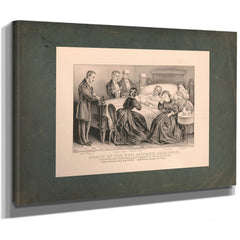 Death of the Hon Andrew Johnson Us Senator From Tennessee and Ex President O — Stretched Canvas Print | Bella Frye