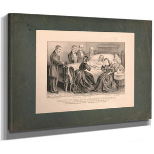 Death of the Hon Andrew Johnson Us Senator From Tennessee and Ex President O — Stretched Canvas Print | Bella Frye