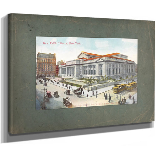 The Grand Repository New York Public Library Postcard — Stretched Canvas Print | Bella Frye
