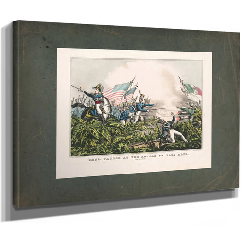 General Taylor at the Battle of Palo Alto May 8th 1846 1846 — Stretched Canvas Print | Bella Frye