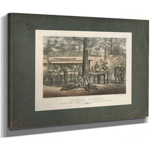 Commissary Department Encampment of the Mass 6th Regiment of Volunteers at T — Stretched Canvas Print | Bella Frye
