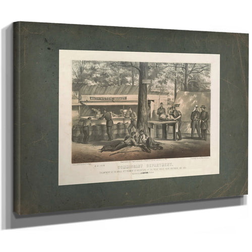Commissary Department Encampment of the Mass 6th Regiment of Volunteers at T — Stretched Canvas Print | Bella Frye