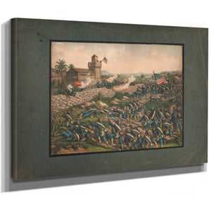 Charge of the 24th and 25th Colored Infantry and Rescue of Rough Riders at S — Stretched Canvas Print | Bella Frye