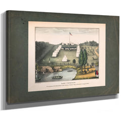 Camp Thompson Encampment of the Springfield Light Guard 19th Century — Stretched Canvas Print | Bella Frye