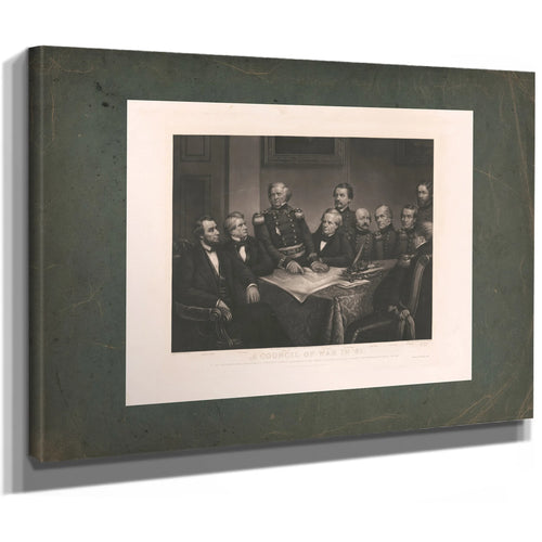 a Council of War in 61 19th Century — Stretched Canvas Print | Bella Frye