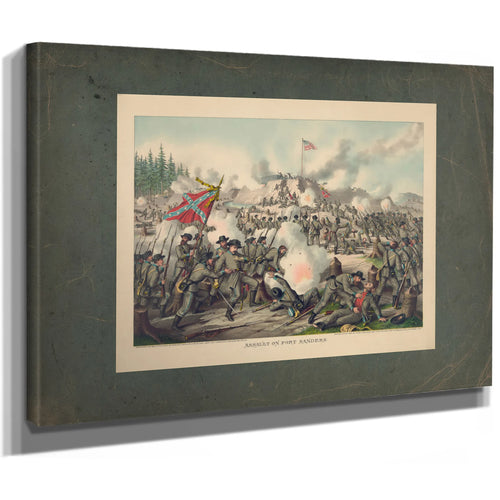 Assault on Fort Sanders 1891 — Stretched Canvas Print | Bella Frye