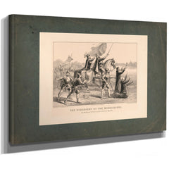 Discovery of the Mississippi_ by Ferdinand De Soto and His Followers May 154 — Stretched Canvas Print | Bella Frye