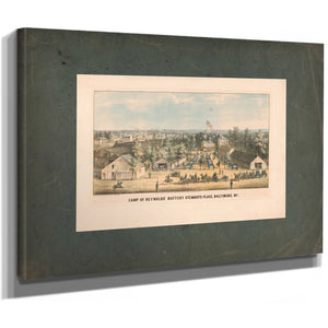 Camp of Reynolds Battery Stewarts Place Baltimore Md 1862 — Stretched Canvas Print | Bella Frye