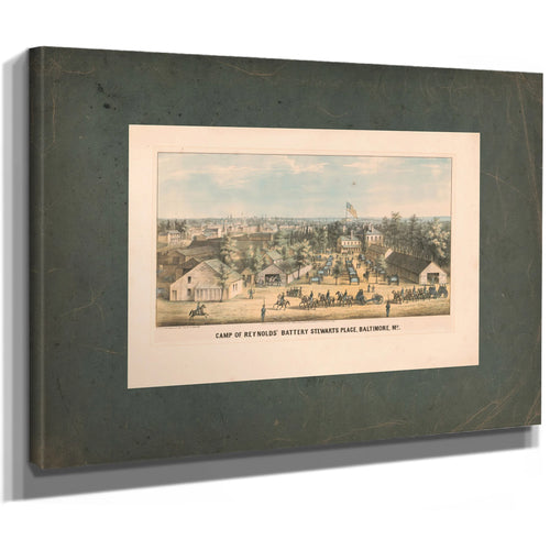 Camp of Reynolds Battery Stewarts Place Baltimore Md 1862 — Stretched Canvas Print | Bella Frye