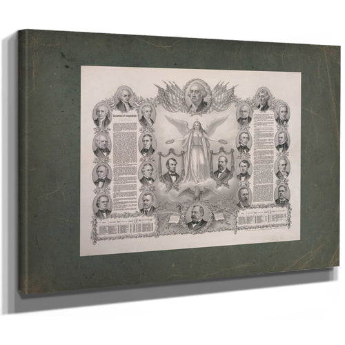 Declaration of Independence 1884 — Stretched Canvas Print | Bella Frye