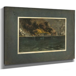 Bombardment of Fort Sumter Charleston Harbor_ 12th 13th of April 1861 1861 — Stretched Canvas Print | Bella Frye