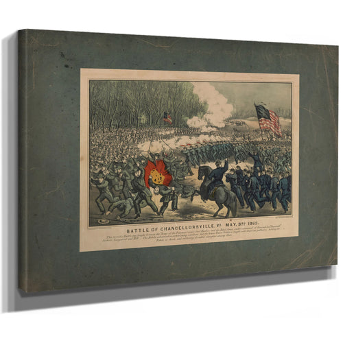 Battle of Chancellorsville Va May 3rd 1863 1863 — Stretched Canvas Print | Bella Frye