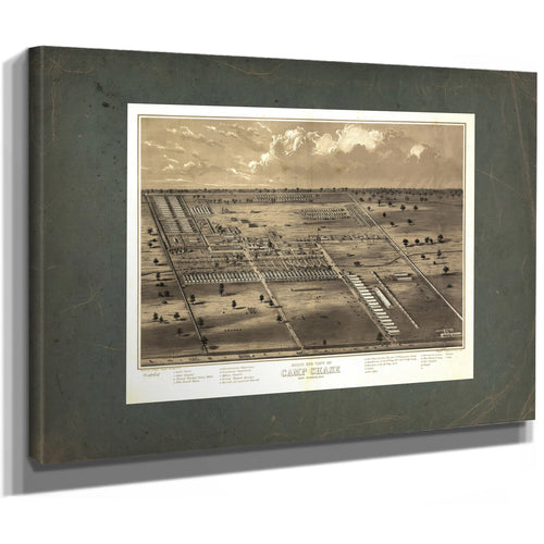 Birds Eye View of Camp Chase Near Columbus Ohio 186s — Stretched Canvas Print | Bella Frye