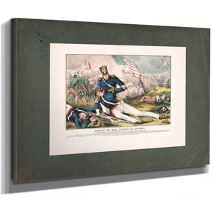 Death of Colonel Pierce M Butler of the South Carolina Palmetto Regiment at — Stretched Canvas Print | Bella Frye