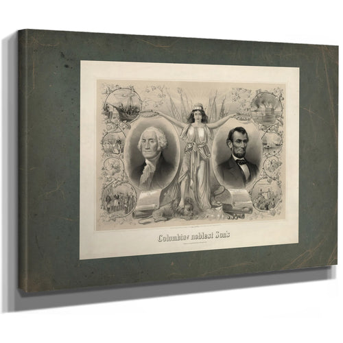 Columbias Noblest Sons 1865 — Stretched Canvas Print | Bella Frye