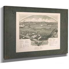 Encampment of First Brigade Maine Volunteer Militia 1885 — Stretched Canvas Print | Bella Frye