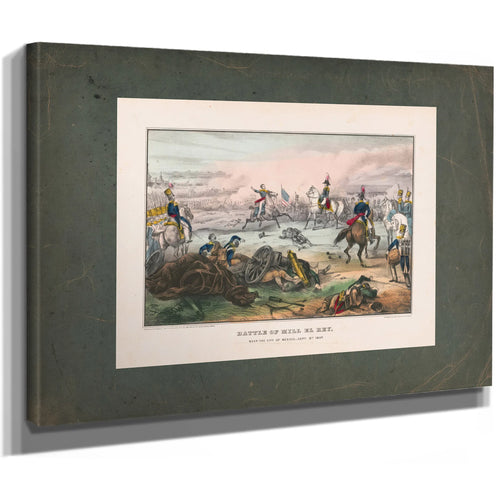 Battle of Mill El Renear the City of Mexicosept 8th 1847 1847 — Stretched Canvas Print | Bella Frye