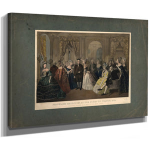 Franklins Reception at the Court of France 1778 Respectfully Dedicated to Th — Stretched Canvas Print | Bella Frye