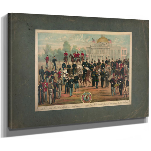 in Honor of the Mass Vol Militia and Its Commanders and the One Hundredth Ye — Stretched Canvas Print | Bella Frye