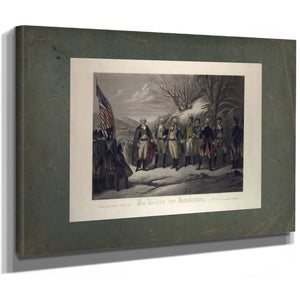General Washington Standing With Johann De Kalb Baron Von Steuben Kazimierz — Stretched Canvas Print | Bella Frye