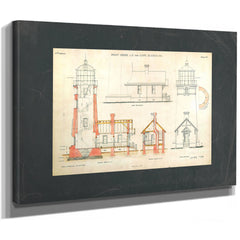 The Cape Blanco Light Station Blueprint Guardian of the Oregon Coast — Stretched Canvas Print | Bella Frye