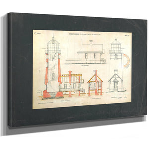The Cape Blanco Light Station Blueprint Guardian of the Oregon Coast — Stretched Canvas Print | Bella Frye
