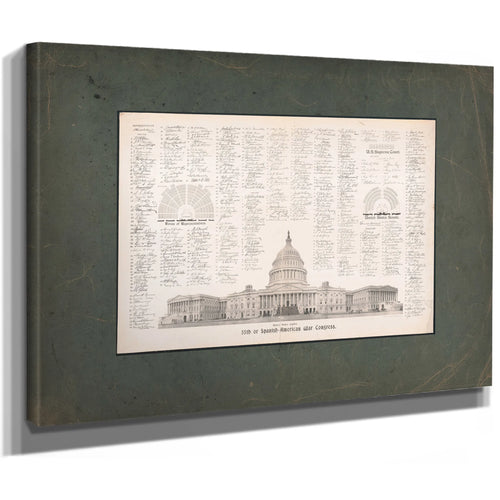 55th or Spanish American War Congress 1899 — Stretched Canvas Print | Bella Frye