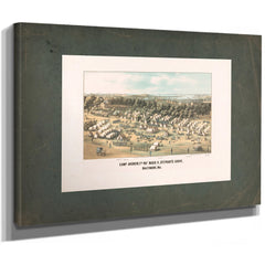 Camp Andrew 17th Rgt Mass V Stewarts Grove Baltimore Md 1861 — Stretched Canvas Print | Bella Frye
